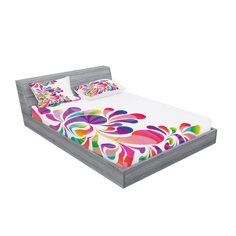 Multicolore ensemble de draps et taies décoratives Ambesonne, Ensemble de draps pour très grand lit californien