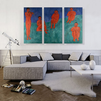 Music 1910 by Henri Matisse - 3 Piece Wrapped Canvas Painting