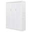 Lit blanc avec tablettes - Gain de place pour les pièces polyvalentes Pliable dans l'armoire Support de matelas confortable et structure en contreplaqué-738553966