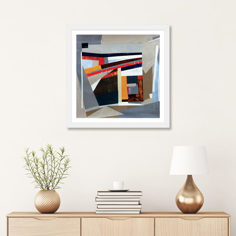 « Mid-Century »-impression, H 24 po x l 24 po x p 1 po, Papier beaux-arts encadré blanc
