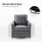 Alfonso Faux Leather Swivel Accent Chair with Removable Cushion-682686784