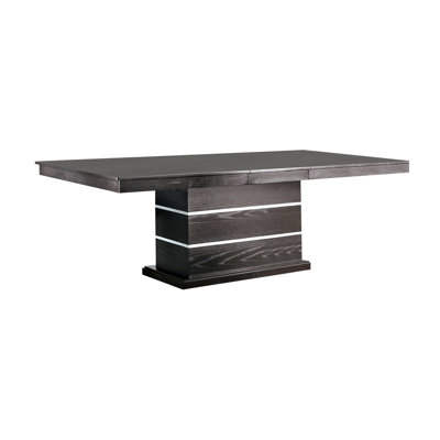 83.6" W Contemporary Dining Table, Espresso/Beige