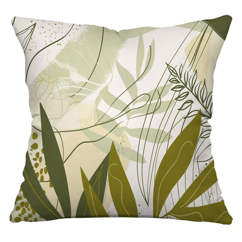 Coussin décoratif réversible Foliage, H 18 po x l 18 po