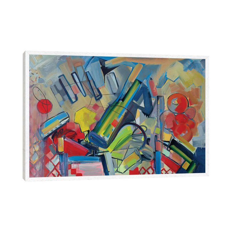 Musical Landscape by Pamela Staker - Painting on Canvas, White Framed, 101.6 cm H x 66.04 cm W