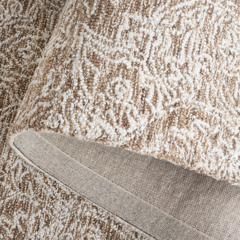 Mirrum Hand Tufted Performance Damask Rug, Rectangle 5' x 8'