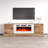 Horus 78.7" Modern TV Stand with Electric Fireplace, Matte Finish, Media Storage-621347443
