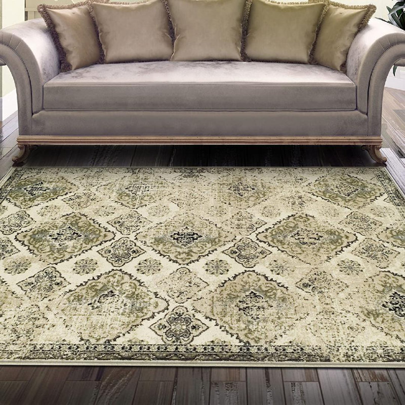 Tapis intérieur / extérieur tressé ivoire