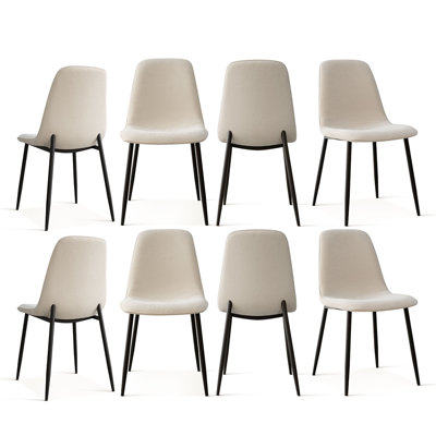 Upholstered Chenille Fabric Side Dining Chair