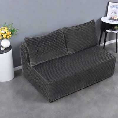 Canapé modulaire Compression Cloud, tissu moelleux, 57 x 35 x 24 po, gris moderne, maison