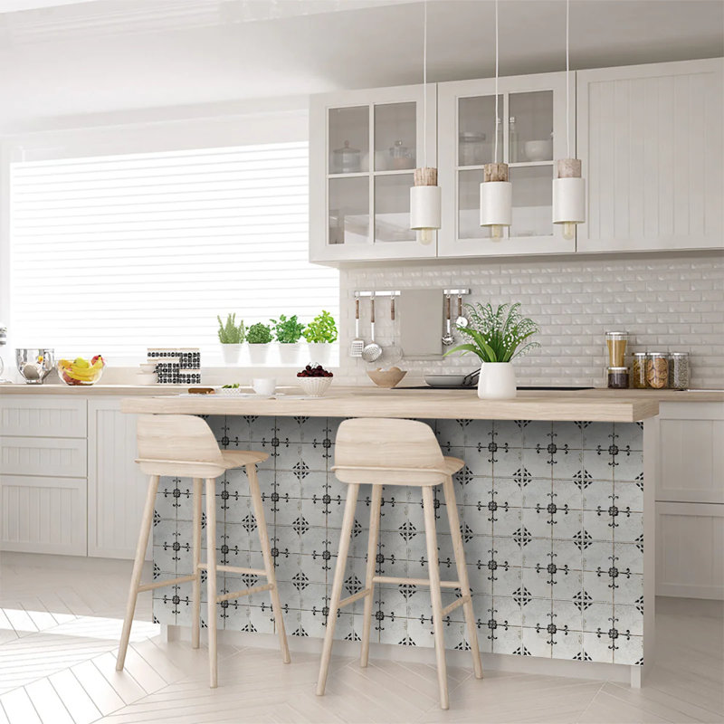 12x12-inch Silver Vinyl Peel and Stick Wall Tiles