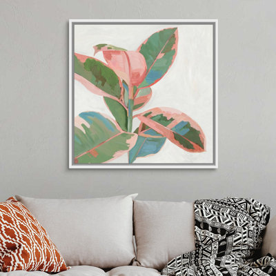 «Pink Ficus I», art mural sur toile