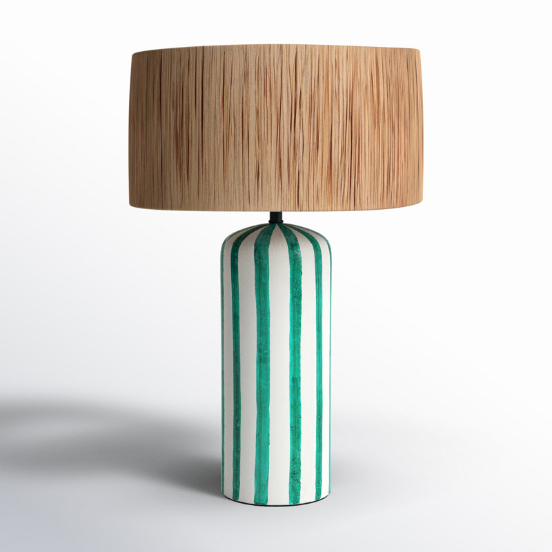 Lukasik Striped Paper Mache Table Lamp