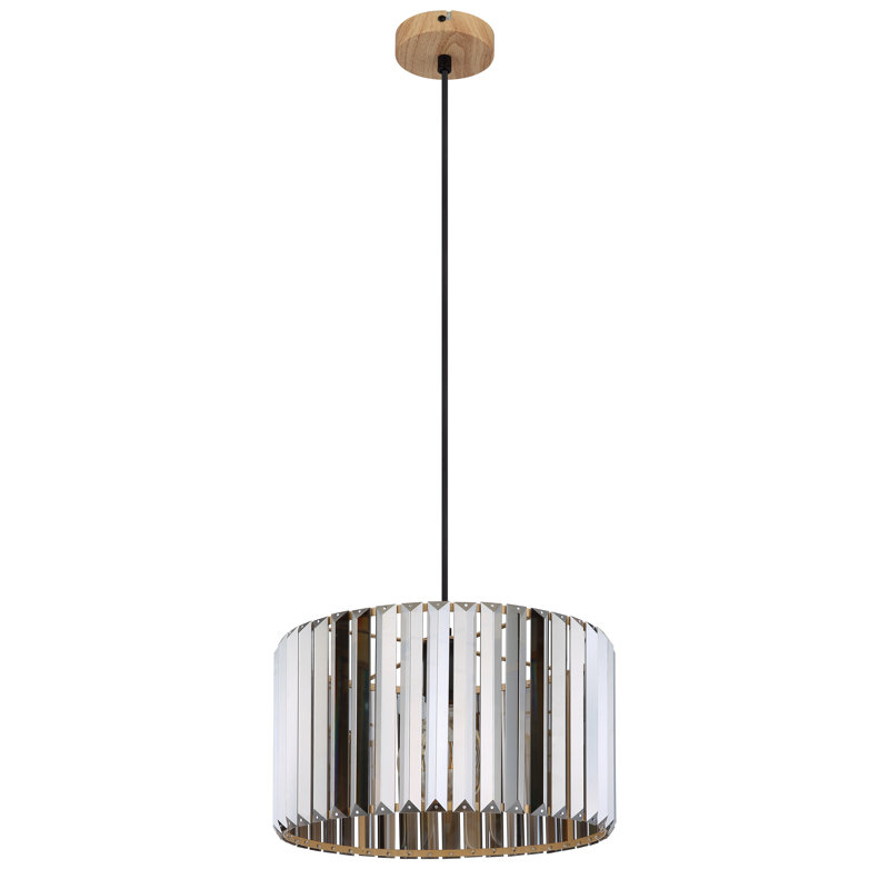 Alexandrya 1 - Light Walnut Geometric Pendant
