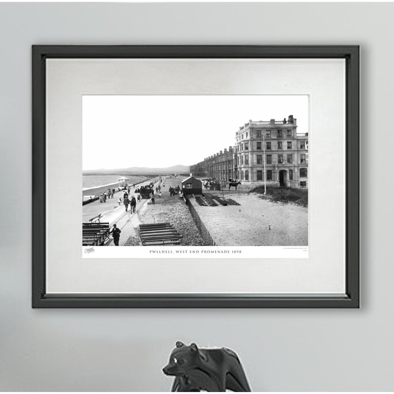 Pwllheli, West End Promenade 1898 by Francis Frith - Single Picture Frame Print, 60cm H x 80cm W x 2.3cm D