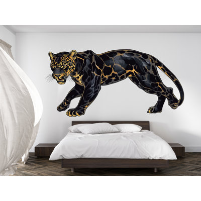 Black Leopard Wall Decal, Panther Wall Sticker, Safari Animal Wall Art, Bedroom Decor, Jungle Wall Mural, 200Gm