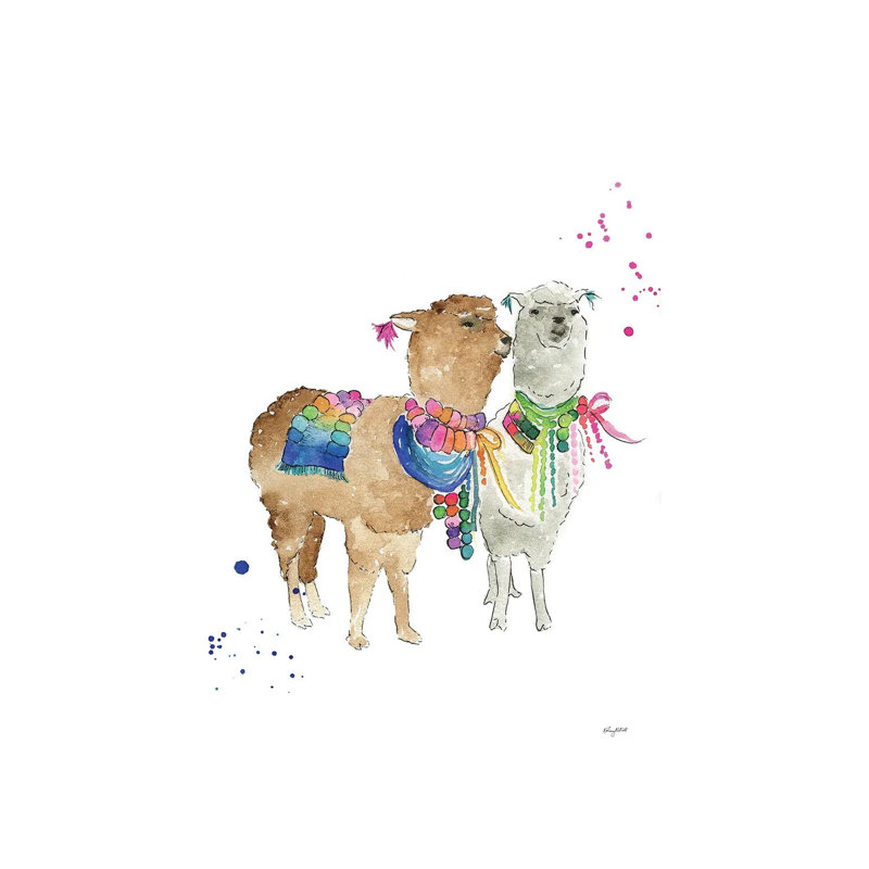 Drama Llama by Kelsey McNatt - Wrapped Canvas Gallery-Wrapped Canvas Giclée, 20.32 cm H x 30.48 cm W