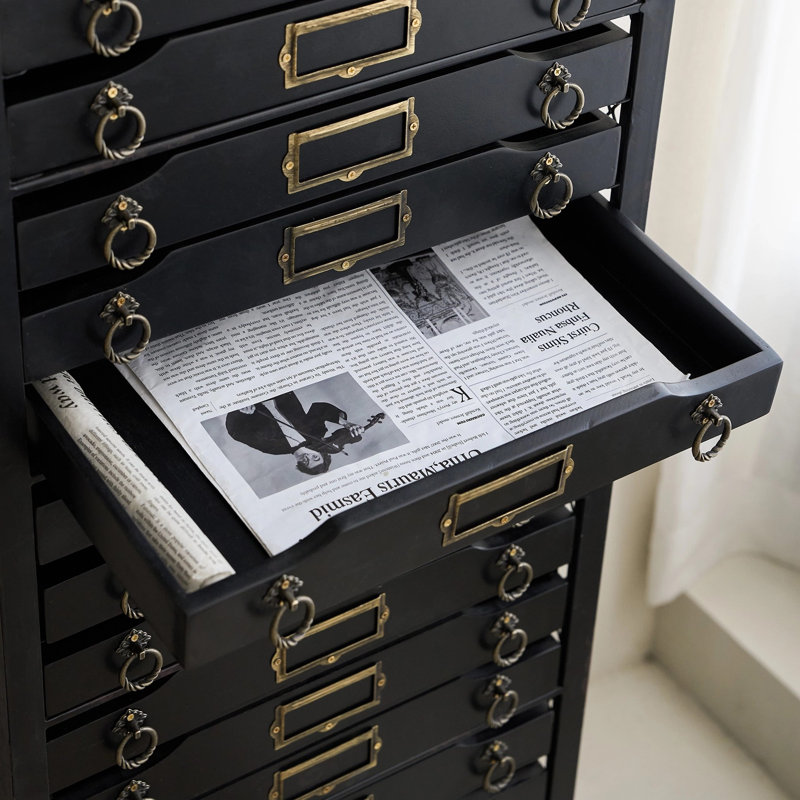 179cm Wide 9 -Drawer Mobile File Cabinet