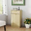 Armoire à poubelle inclinable 10 gallons Woodgrain avec tiroir en bois texturé Wave
