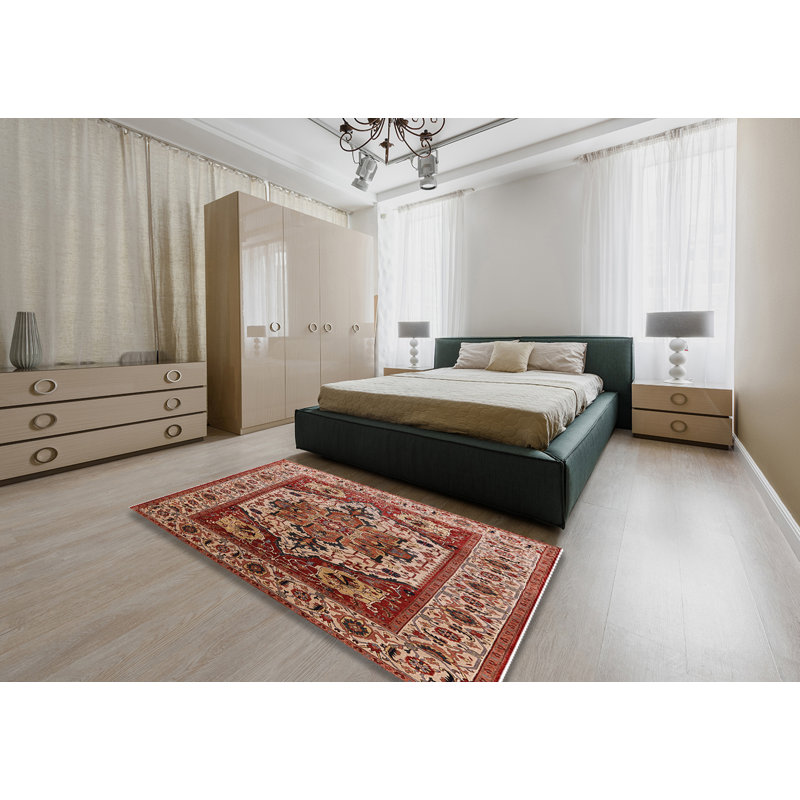 Tapis oriental orange / beige, Rectangle 4 pi x 6 pi