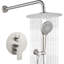  Système de douche complet rond 10 po avec valve brute et douche à main-73566711