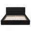 Grand lit plateforme tapissier, noir