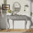 Luxury Makeup Vanity Desk with Oval Mirror, 3-Drawer Dressing Table-1307006373