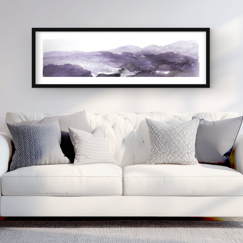 Nuage mauve - reproduction matte encadrée pour le décor de la chambre à coucher