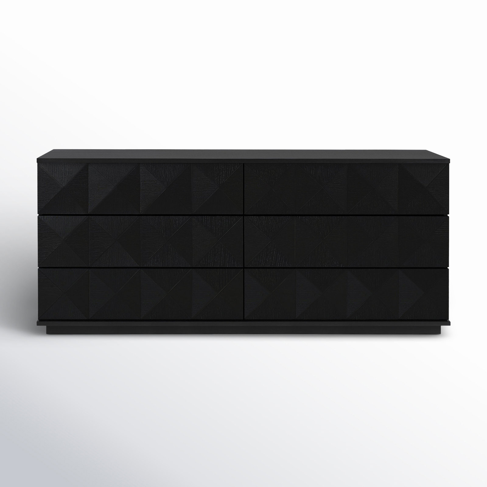 Iriye 63" W 6-Drawer Double Dresser , Black