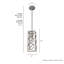 Luminaire suspendu simple à 1 lumière Gablecrest-68944414-70169565