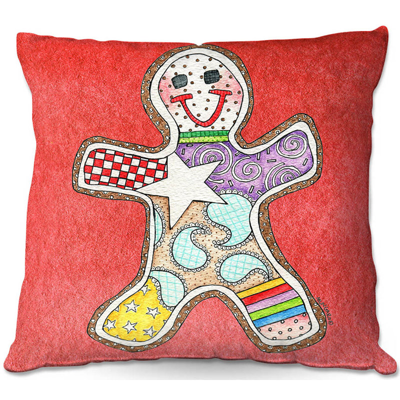 Coussin décoratif Couch Gingerbread, 16 po x 16 po, Rose clair