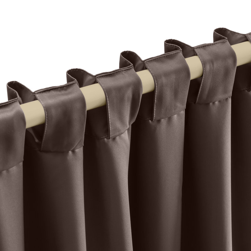 Beretta Blackout Curtain Single Panel, Espresso