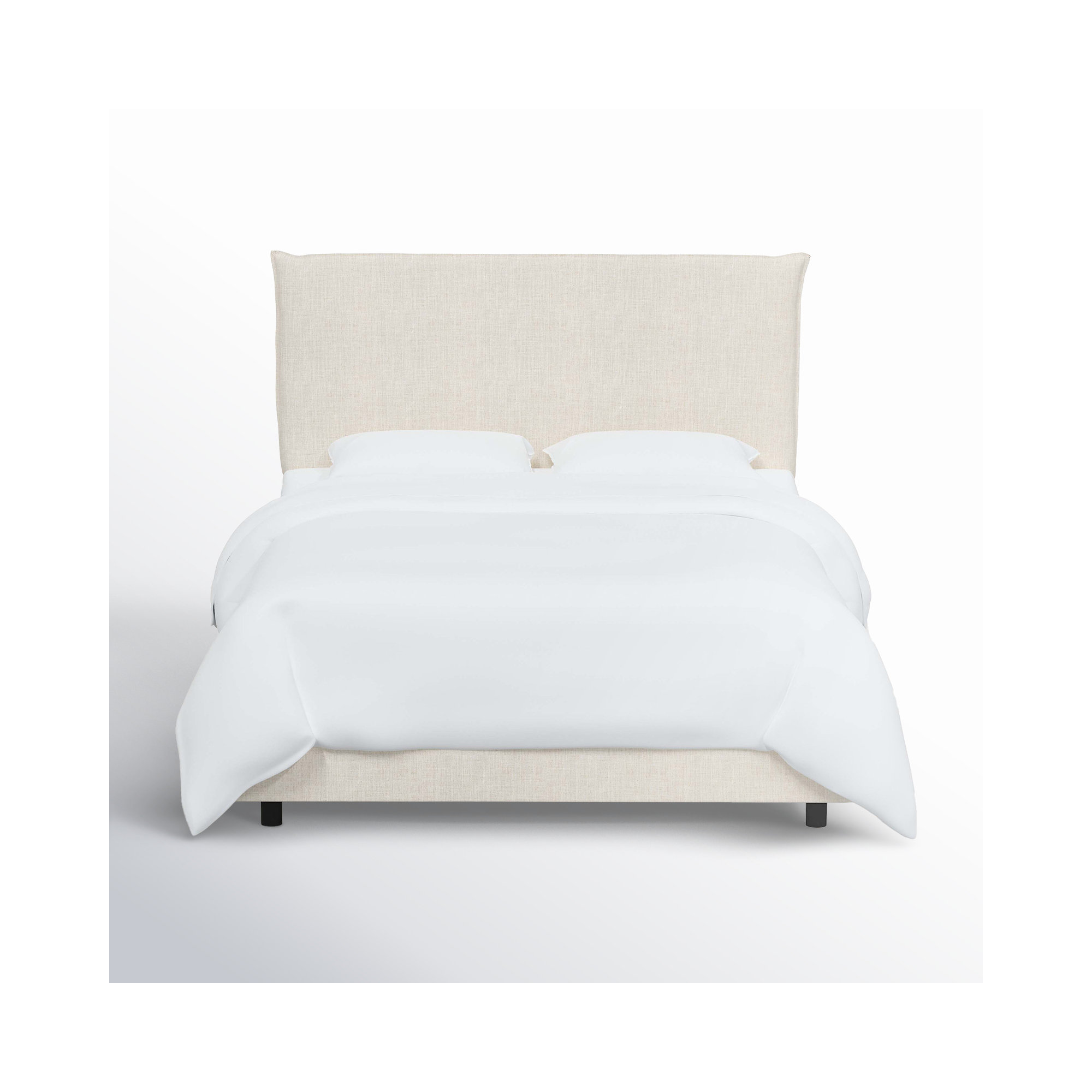 Bessinger Upholstered Bed, Classic Talc Linen, Queen