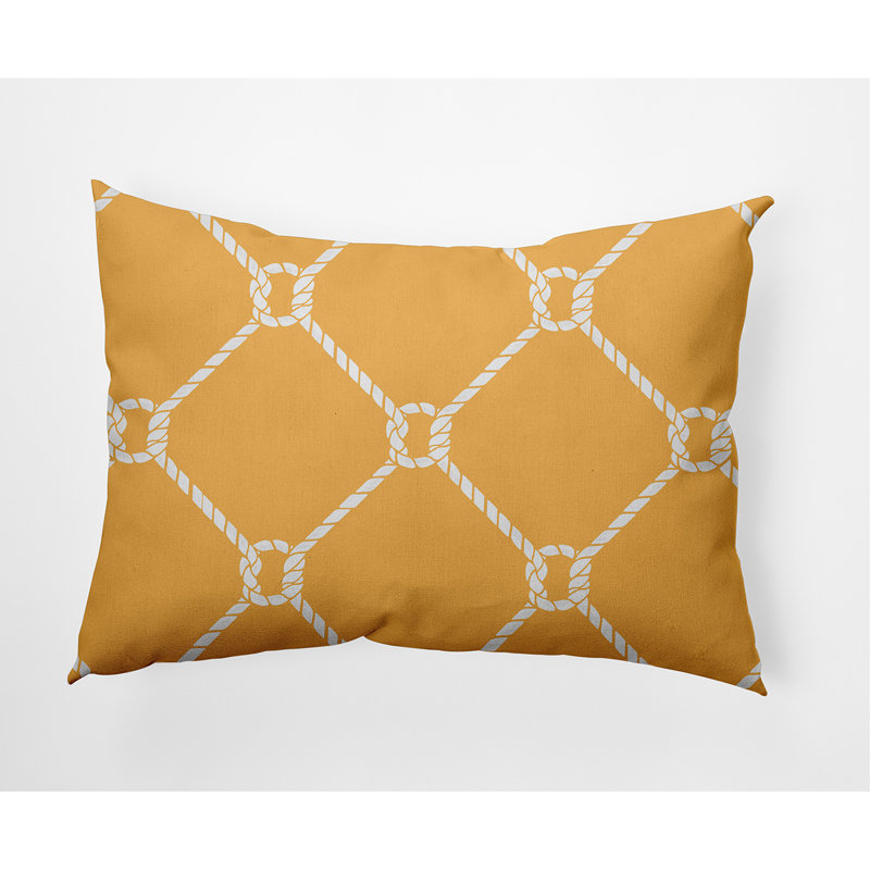 Nautical Nights Nautical Nights Outdoor Rectangular Pillow Cover and Insert, Yellow