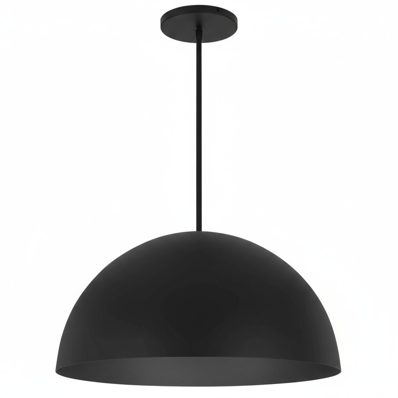 24" Diameter Black Integrated LED Pendant Light