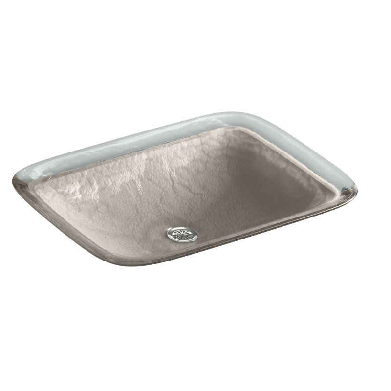 Kohler Inia, Artist Editions Rectangle Glass Wading Pool Bathroom Sink, Opaque Doe