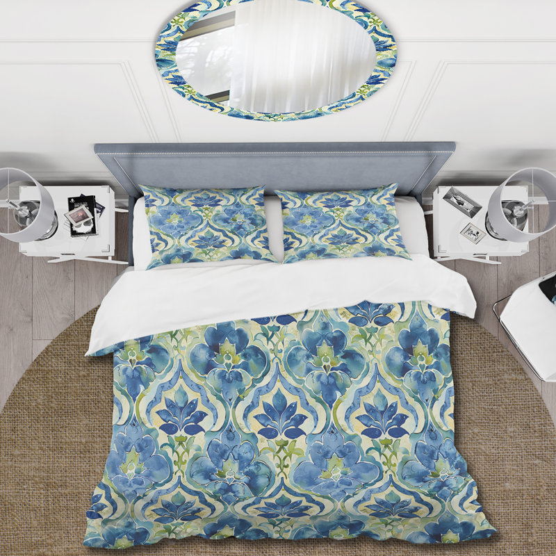 Ensemble de housse de couette Traditional, Housse de couette simple et deux taies décorative