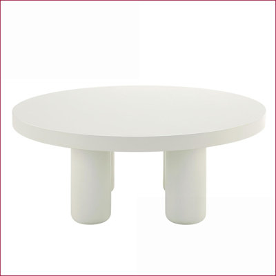 Table basse blanche moderne pour le salon - plateau épais, robuste et amp; Stylish par Loanna