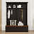 Farmhouse Hall Tree 55.9" Width X 75.6" Height With Shoe Bench And Coat Hooks-499325021