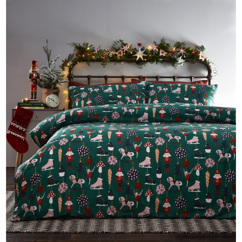 Bromley Polyester No Pattern Duvet Cover Set with Pillowcases, Double - 2 Standard Pillowcases