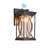 Dusk To Dawn Outdoor Wall Light Black With Gold Trim