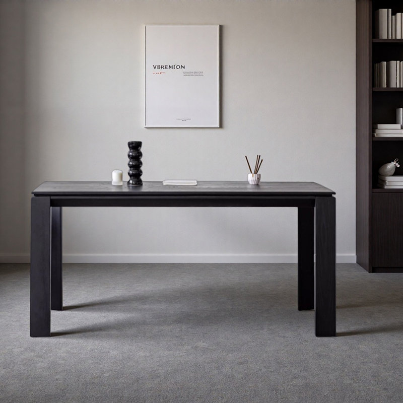 Bureau d'écriture Black Ash Aood, H 29,52 po x l 70,83 po x P 33,46 po