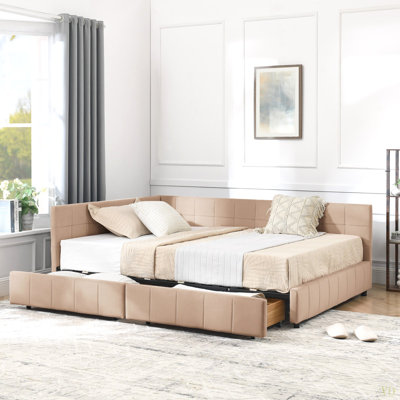 Full Size Storage Upholstered Tufted Bed Frame, Sofa Bed Frame With Comfortable Backrest And Armrests, Full Size Bed For Bedroom, Living Room,Velvet(80.5''*59''*29.5'')