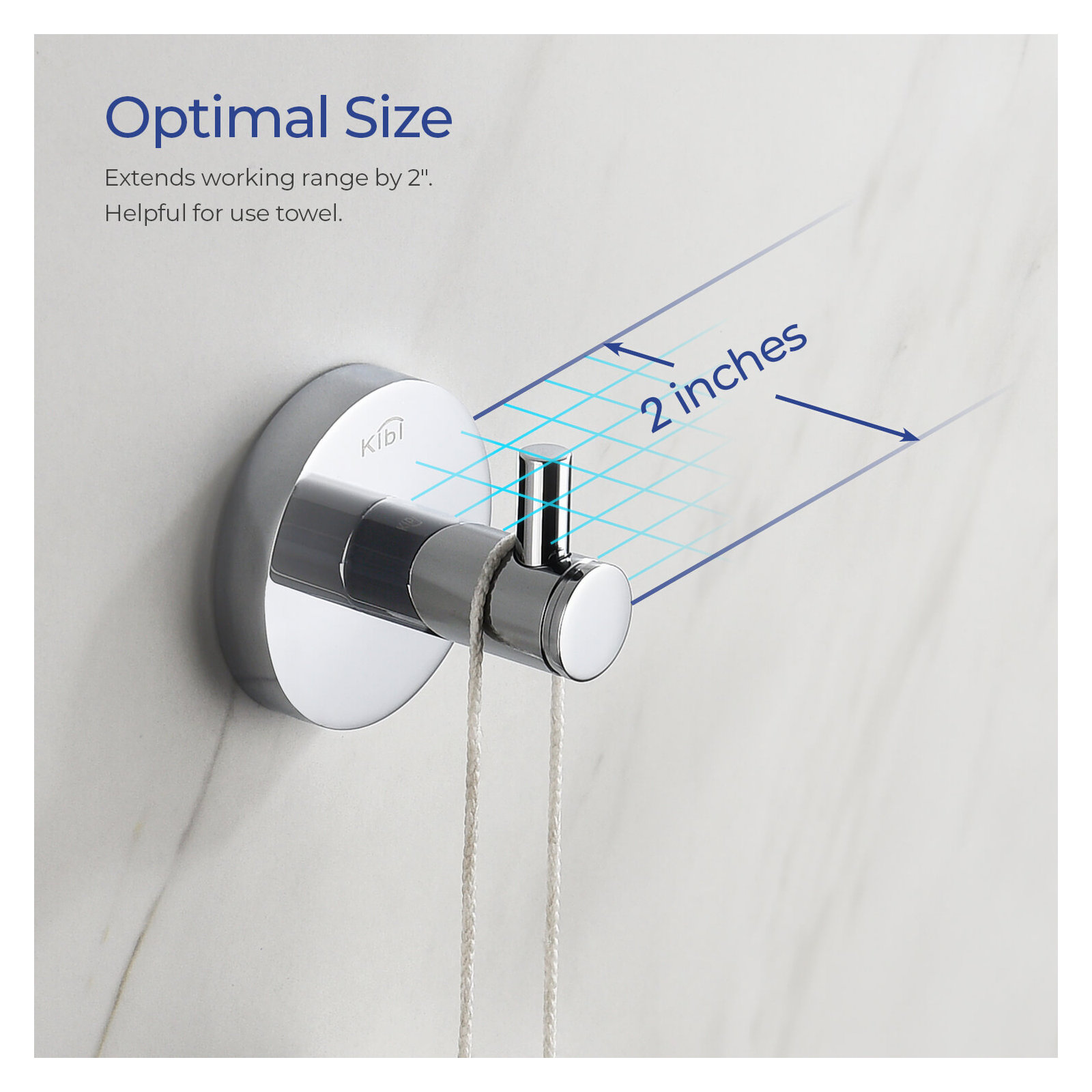 Wall Mounted Robe Hook, Chrome