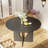 47.2" Black Woodgrain Patio Folding Dining Table