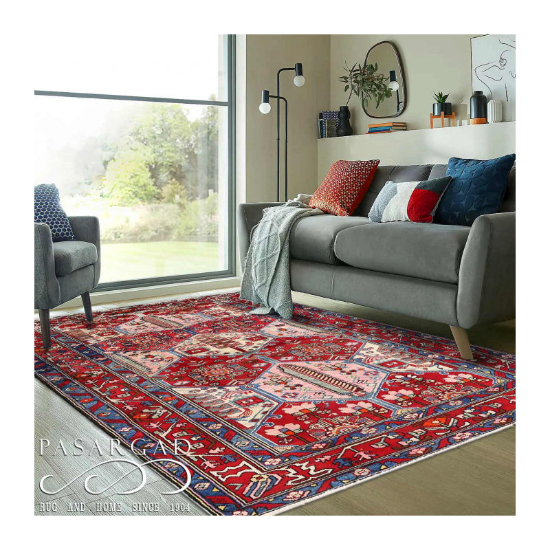 Persian antique bakhtiari rug 4'8"x7'3"