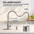 Stainless Steel Single-Handle Spring Pull-Out Faucet With Pull-Down Sprayer For Kitchens, Farmhouses, Campervans, Laundry Rooms-113608827