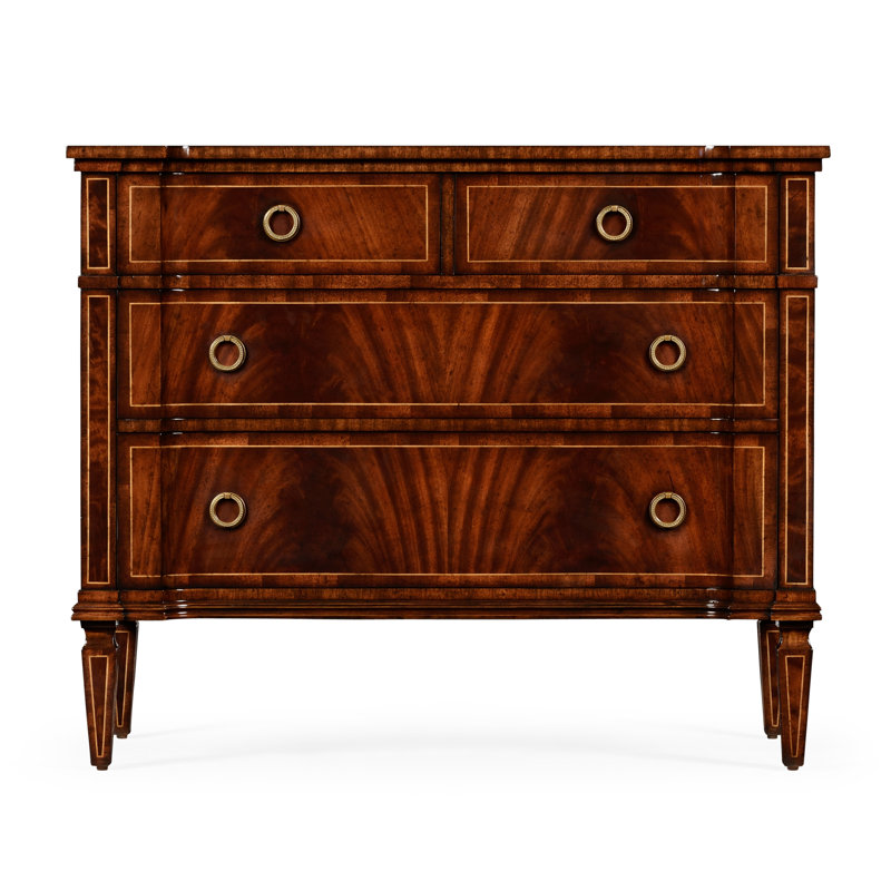 Commode d’appoint 4 tiroirs Regency, Acajou antique moyen