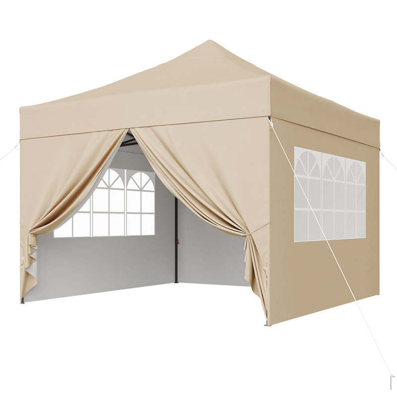 Pop Up Gazebo with Sides Waterproof Outdoor Canopy with Wheeled Carry bag Heavy Duty Instant Shelter for Garden Party BBQ