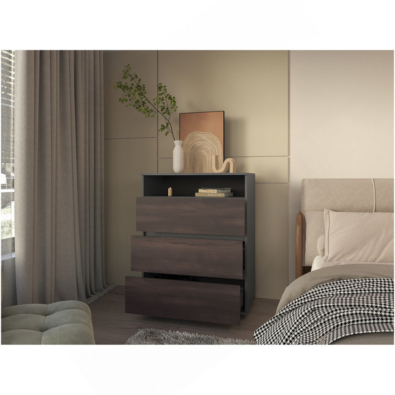 Tiroir Aberdeen, chambre, gris mat