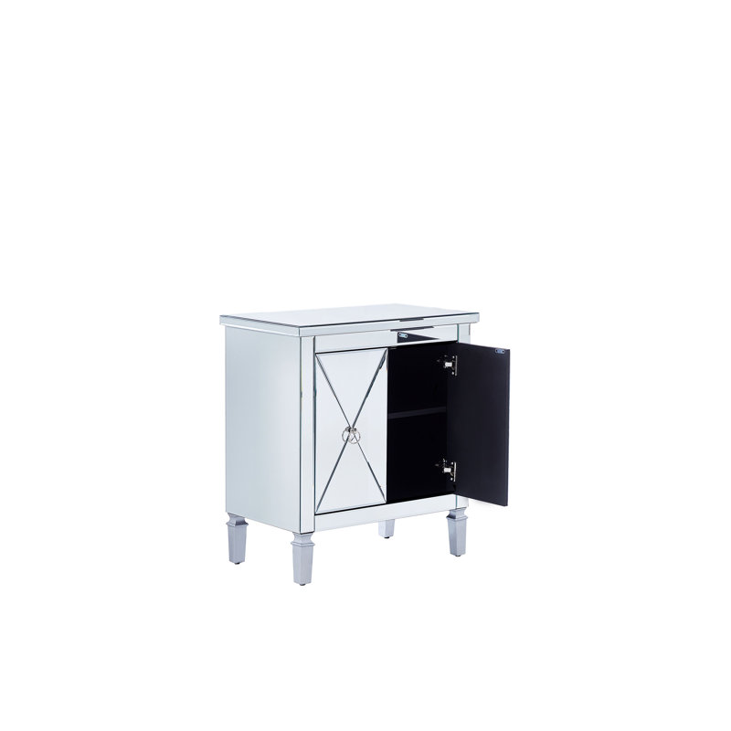 Abril 2 - Door Mirrored Rectangle Accent Cabinet